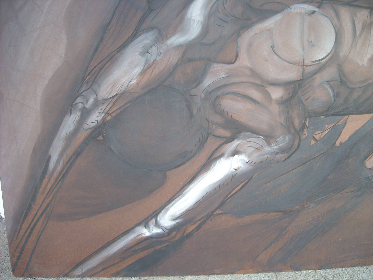 Jan Stussy Painting:: Large Study on Board:: Artiste moderniste américain