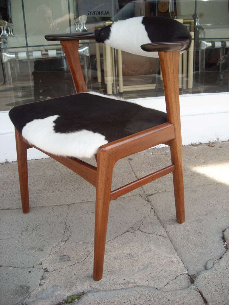 Just an amazing elegant chair, designed by Erik Kirkegaard. cleaned and new pony skin.