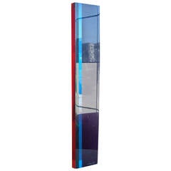 Vasa Mihich Column in Acrylic or Lucite Sculpture Signed Six-Sided, Dated 1982