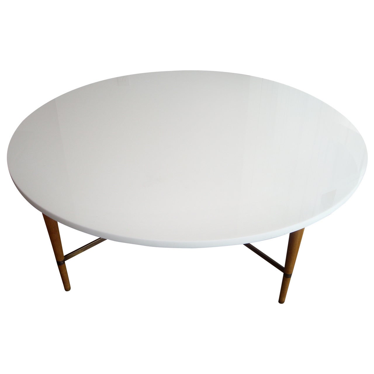 Paul McCobb  very rare coffee/cocktail table in Vitrolite glass top.