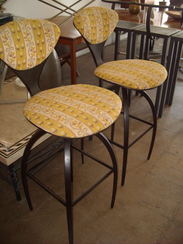 American Plycraft Pair of Early Bentwood Bar Stools Designed for Norman Cherner