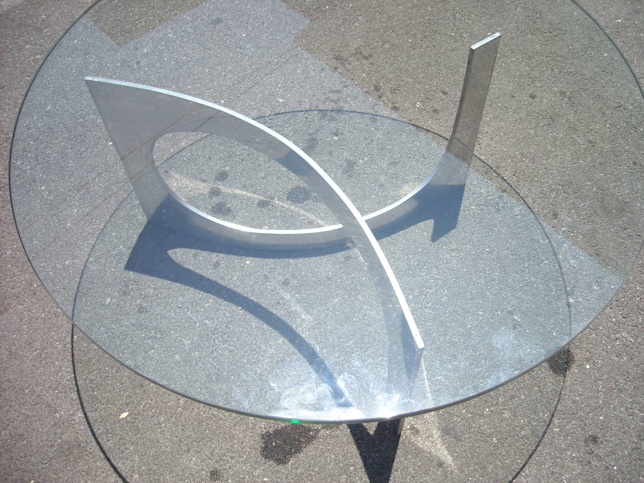 Modern Knut Hesterberg Attribute Sculptural Brush Aluminum Coffee/Cocktail Table