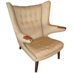 Hans Wegner signed Papa Bear chair and maker's A.P Stolen