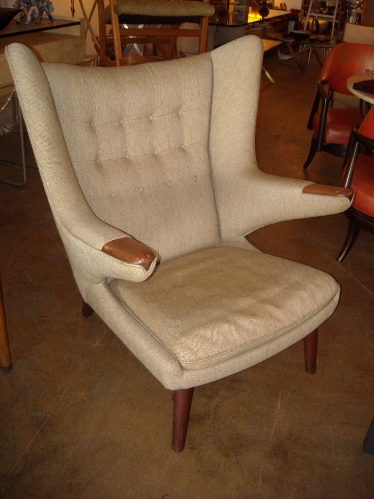This is an early Papa Bear chair with the Maker's and designer