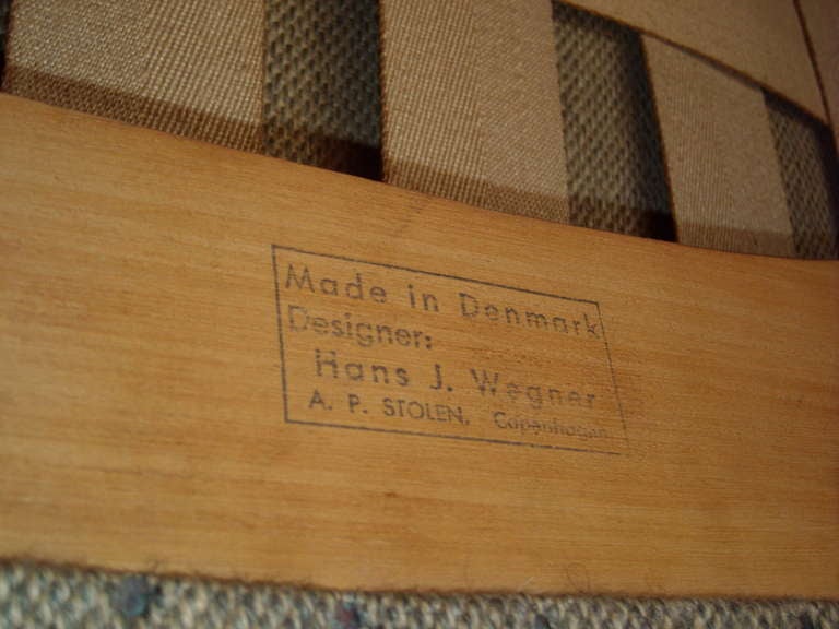 Danish Hans Wegner signed  Papa Bear chair and maker's A.P Stolen