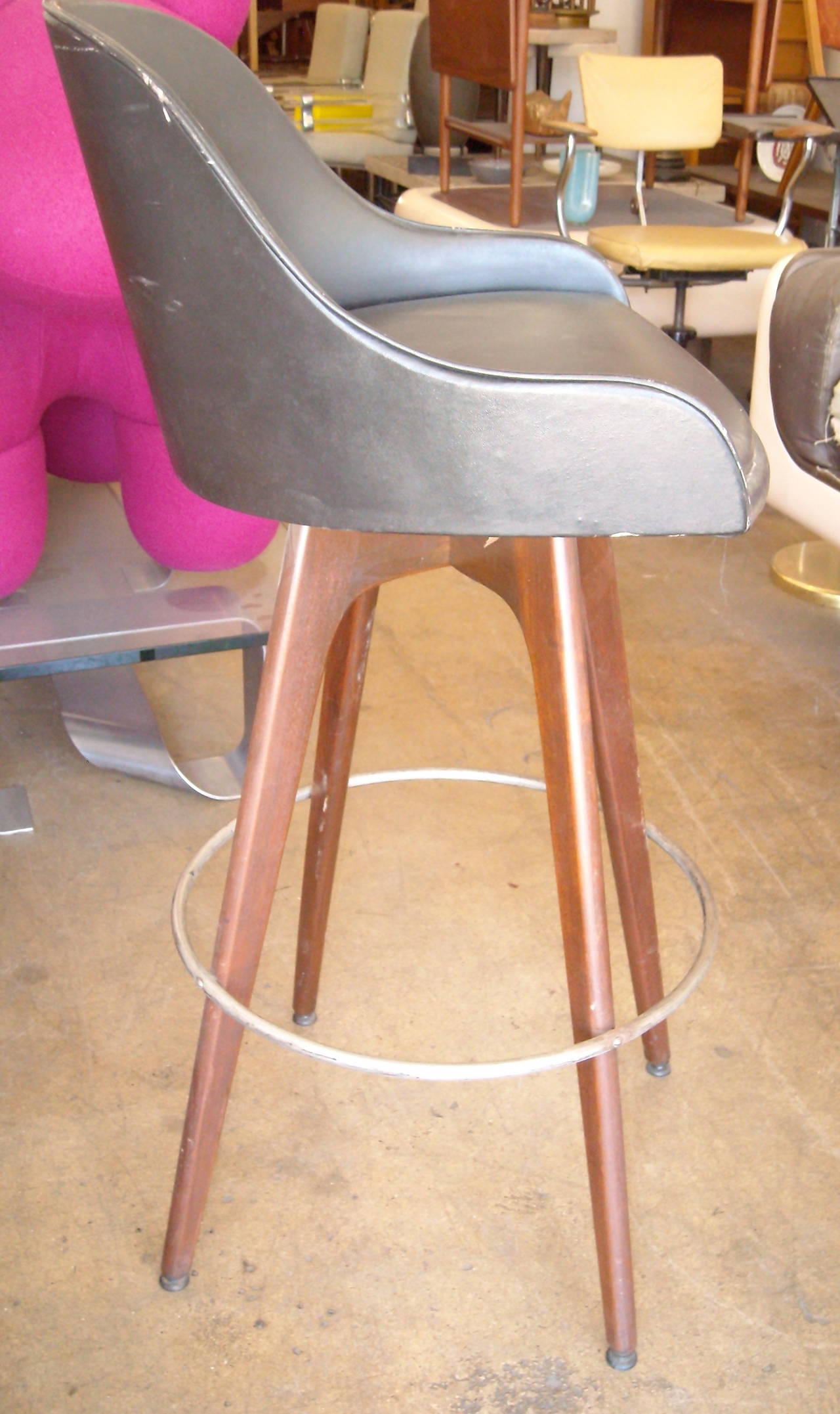 Modern Plycraft Attributed One Set of Three Bar Stools