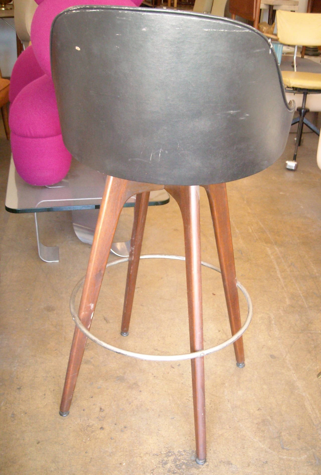 American Plycraft Attributed One Set of Three Bar Stools