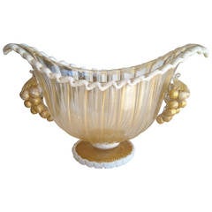 Ercole Barovier Murano Glass and Gold Centerpiece for Artistica Barovier 1