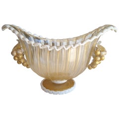 Ercole Barovier Murano Glass and Gold Centerpiece for Artistica Barovier