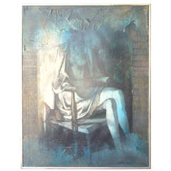 Keith Finch Oil Painting, Collage/Canvas, Signed Title Landau Gallery, Abstract 7