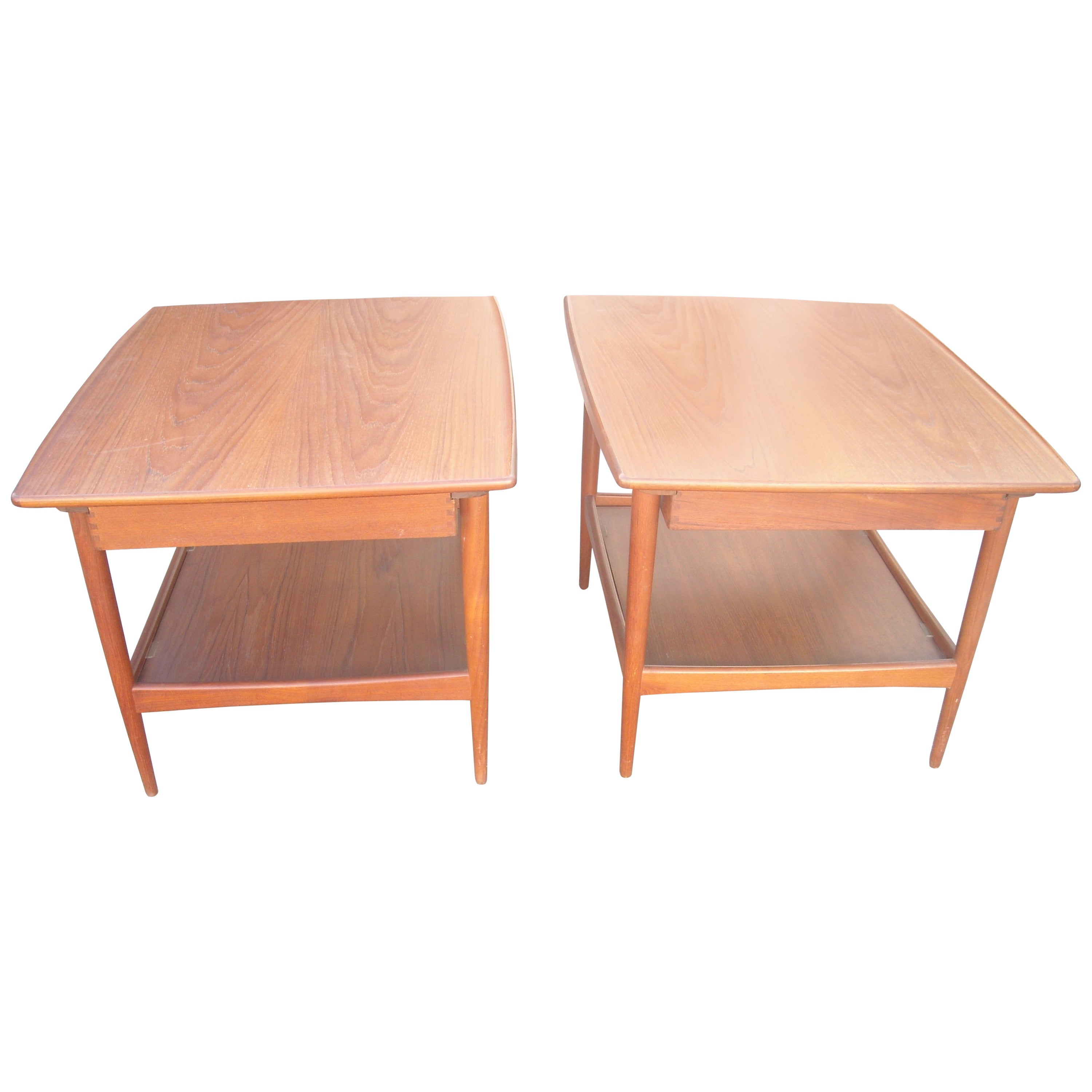 Moreddi Pair of Side/End Tables in Teakwood, Stamped
