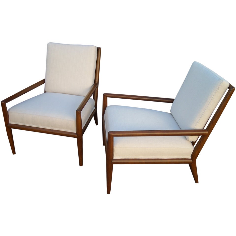 Pair of Lounge Chairs Model WWZ by T.H. Robsjohn-Gibbings for Widdicomb