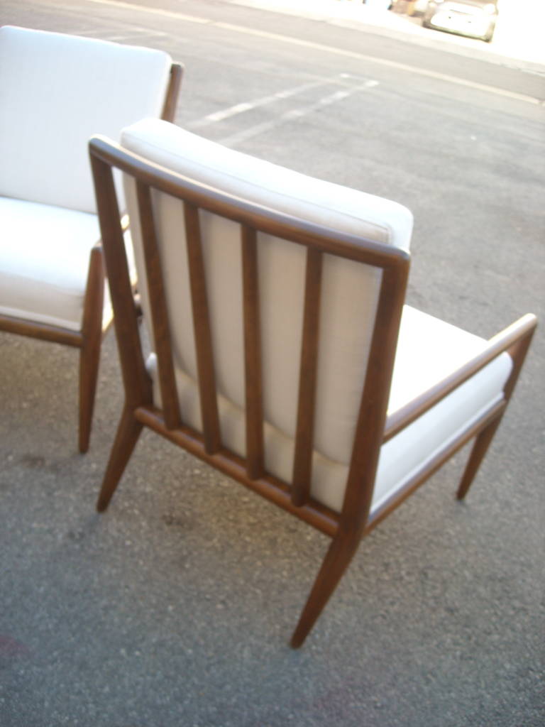 American Pair of Lounge Chairs Model WWZ by T.H. Robsjohn-Gibbings for Widdicomb