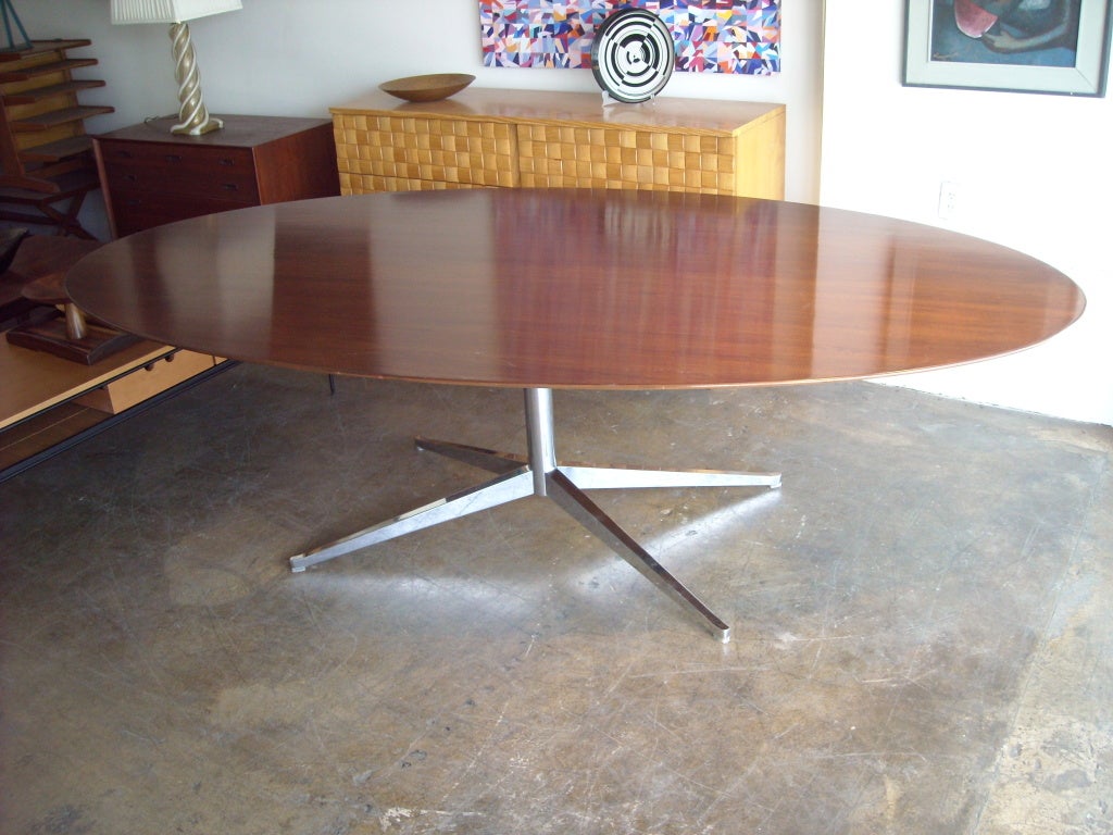 Knoll International large walnut dining/conference table at 1stdibs