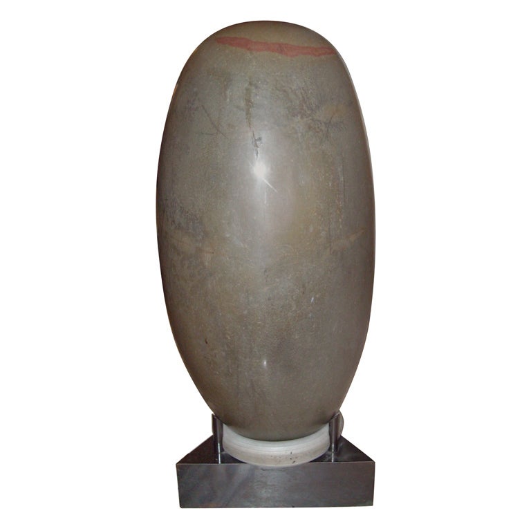 Large Shiva Lingam , " Linghum " with stand, devine energy.