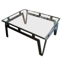 Walter Lamb coffee/cocktail metal  and glass table