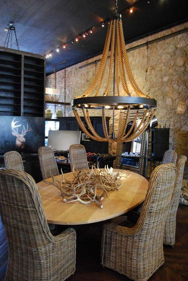 Contemporary Rope Chandelier For Sale