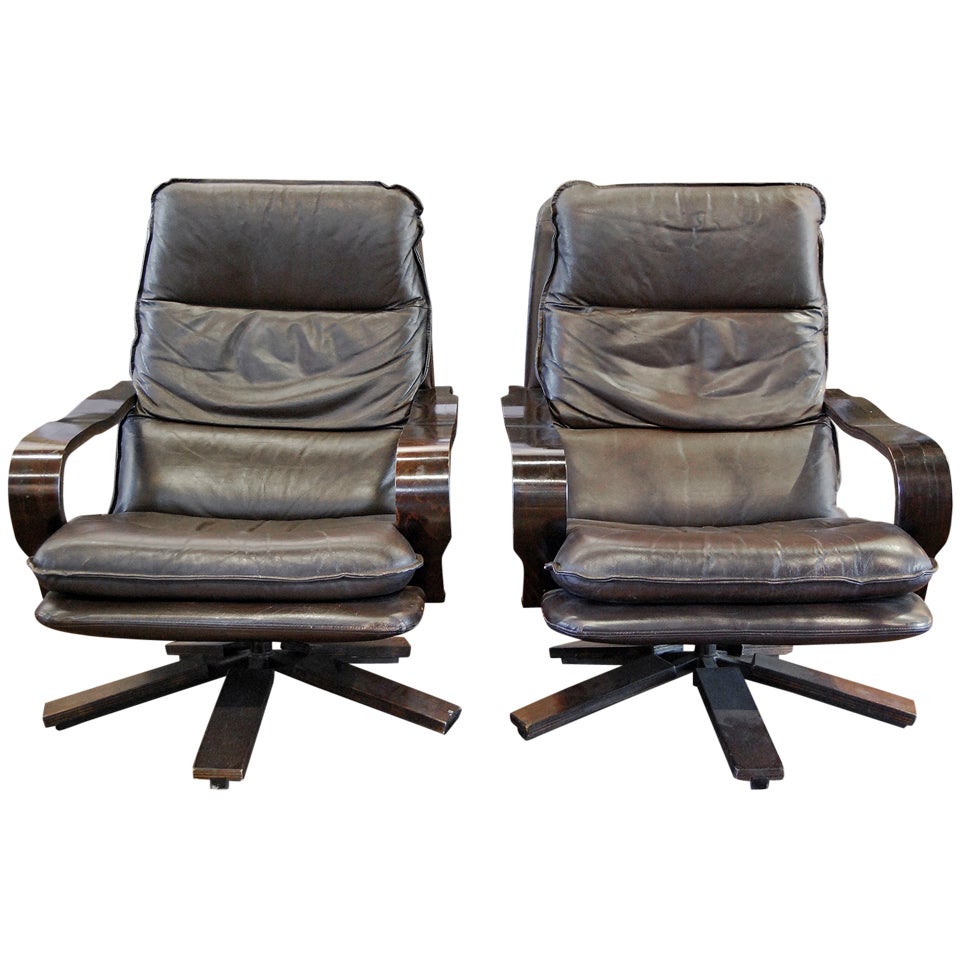 Vintage Danish Swivel Chairs