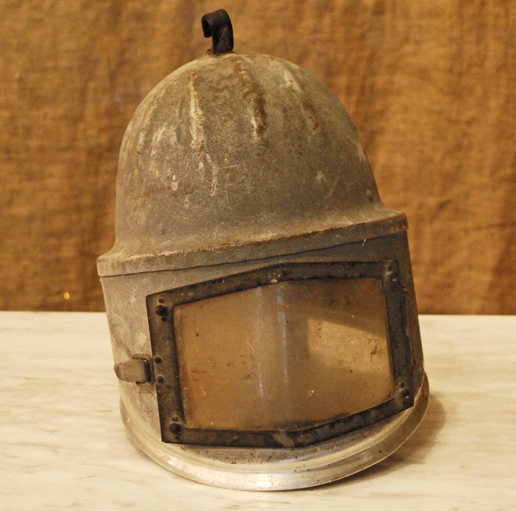 vintage sandblasting mask used by worker on the golden gate bridge in the 60's and 70's