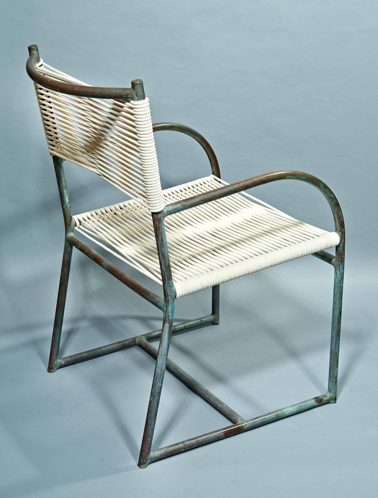 Pair of Bronze Armchairs by Walter Lamb In Excellent Condition In Los Angeles, CA