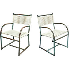 Pair of Bronze Armchairs by Walter Lamb