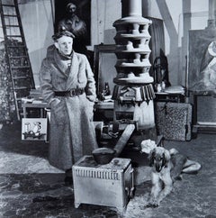 Vintage Portrait of Picasso in His Studio by Richard Ham