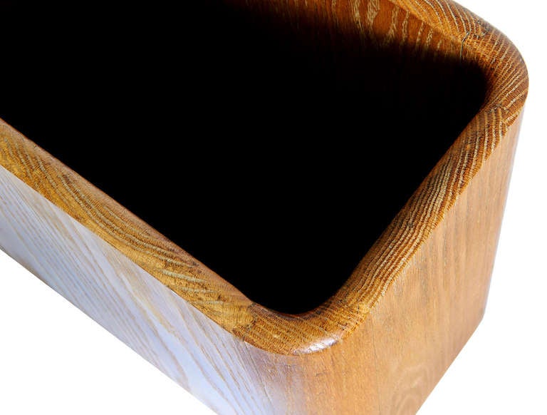 Modern Wastepaper Bin in Solid Oak by Peter Pepper