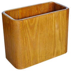 Retro Wastepaper Bin in Solid Oak by Peter Pepper