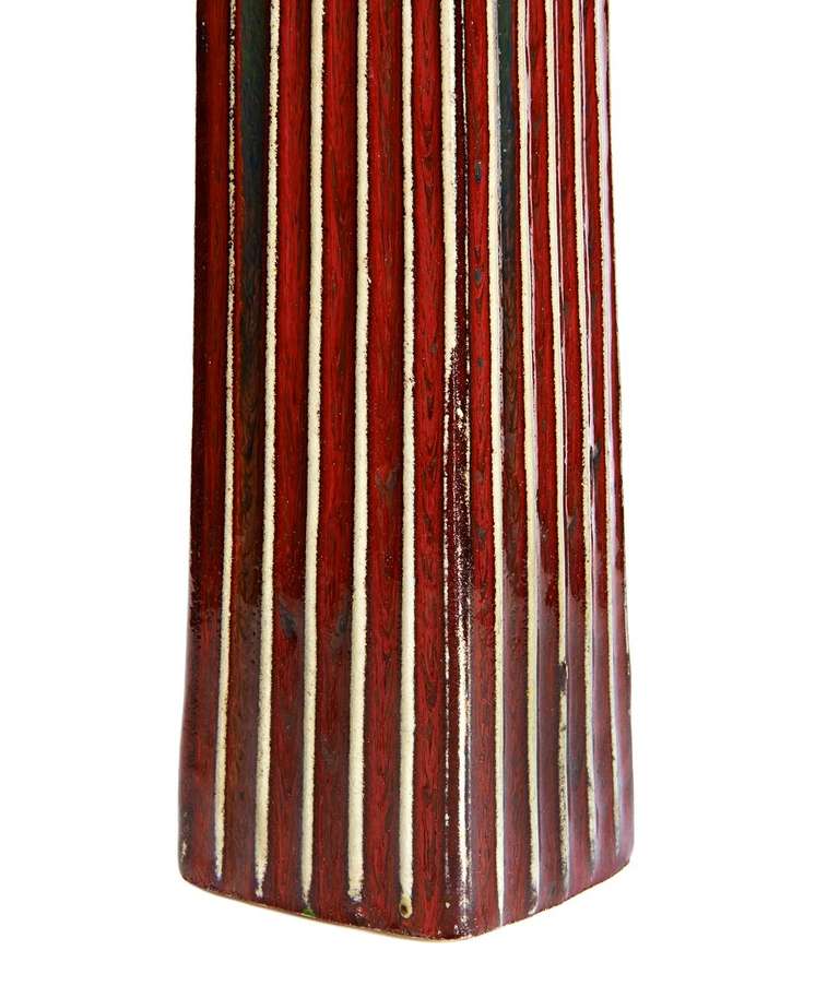 Mid-20th Century Tall, Dark and Handsome Italian Vase