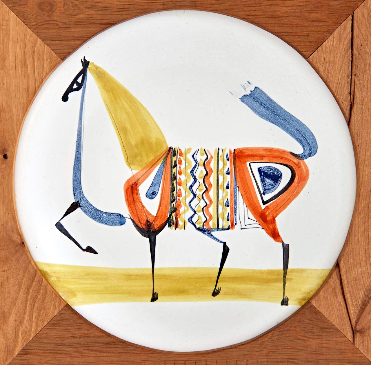 Glazed Plate by Roger Capron For Sale