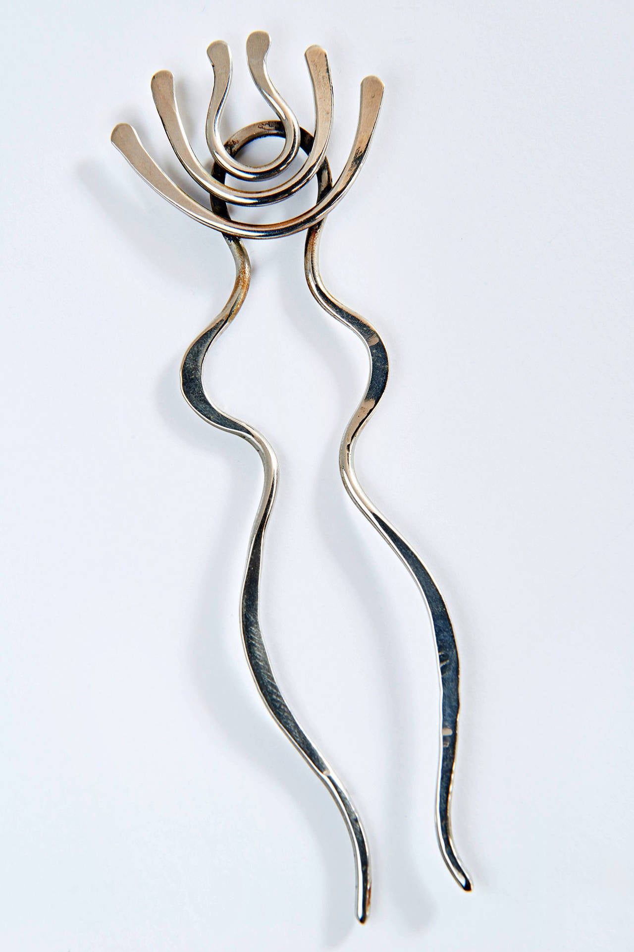 Modern Sterling Silver Hair Comb Sculpture by Art Smith