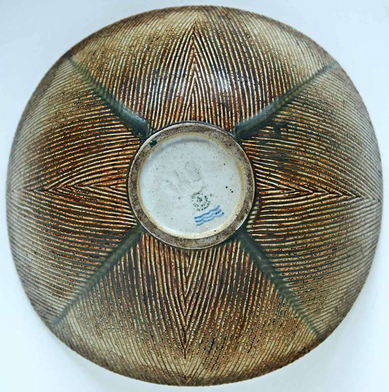 Mid-20th Century Very Large Stoneware Bowl by Axel Salto