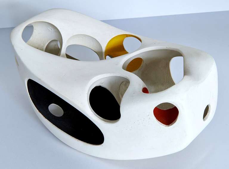 In 1959, Jan de Swart, the great California explorer of form, made this maquette as part of a proposal for a series of children's playground structures. In those much less litigious times, the idea of kids playing on and in giant biomorphic