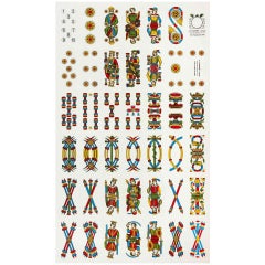 Uncut Lithographed Sheet of Italian Playing Cards 7