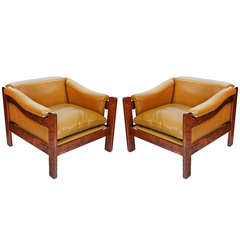 Pair of Lounge Chairs by Saporiti