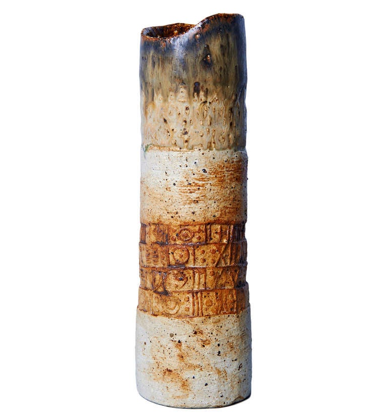 Mid-20th Century Cylinder Vase by Alan Wallwork