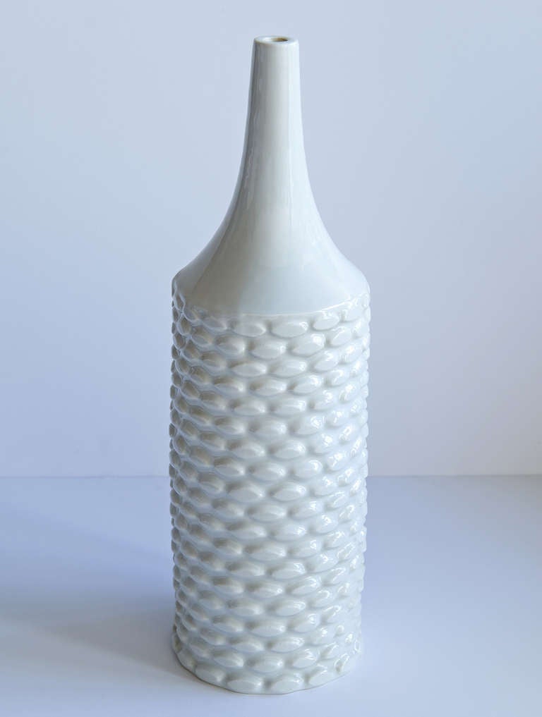 A gorgeous blanc de chine table lamp modelled in Salto's signature 