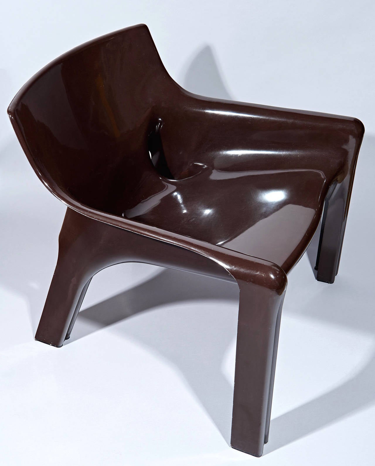One of the Holy Grails of modernism was a chair formed from a single piece of material. Such a chair would be structurally unified, and also inexpensive to mass-produce. Many of the pioneering architects of the last century experimented with this