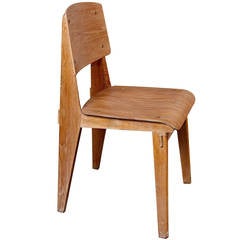 Chaise standard ""Tout Bois"" de Jean Prouvé