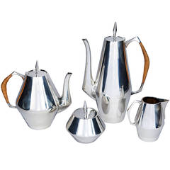 Retro Sterling Silver Coffee and Tea Service by Gio Ponti and John Axel Prip