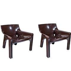 Pair of "Vicario" Lounge Chairs by Vico Magistretti