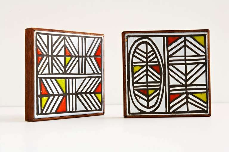 Pair of Ceramic Trivets by Roger Capron