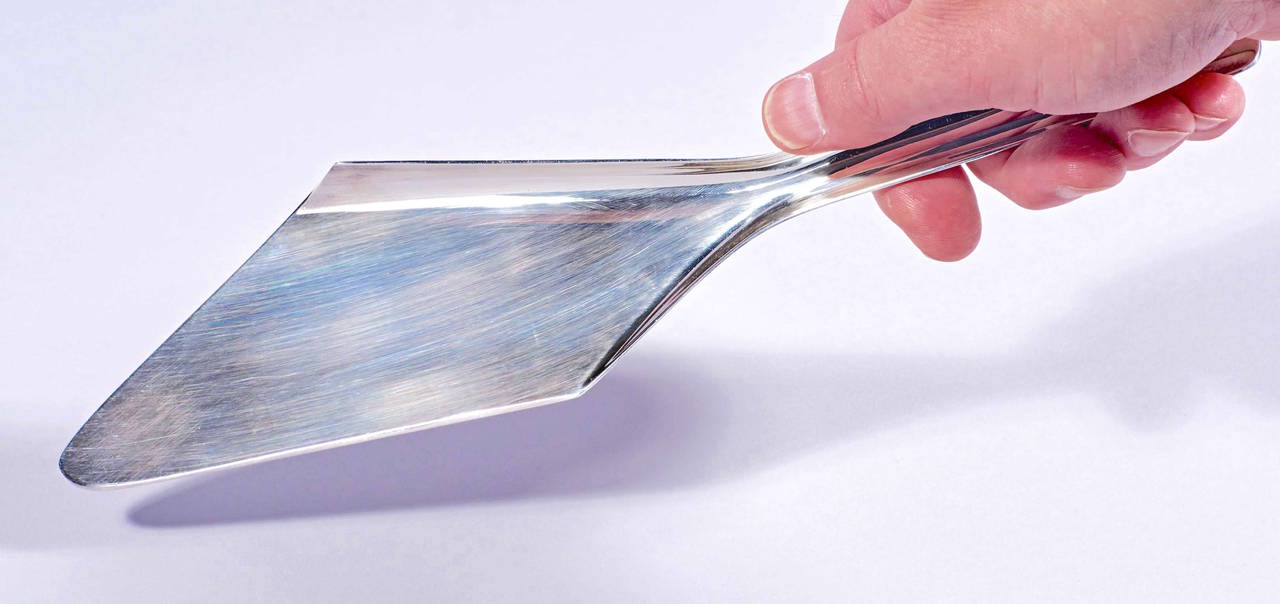 Francese Coltello da torta placcato in argento di Lino Sabattini