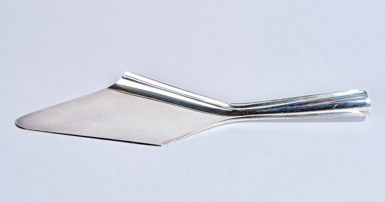 Modern Silver Plated Cake Knife by Lino Sabattini