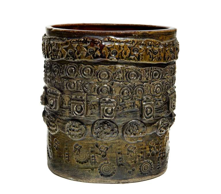 Ceramic Unusual Studio Vase by Bjorn Wiinblad For Sale