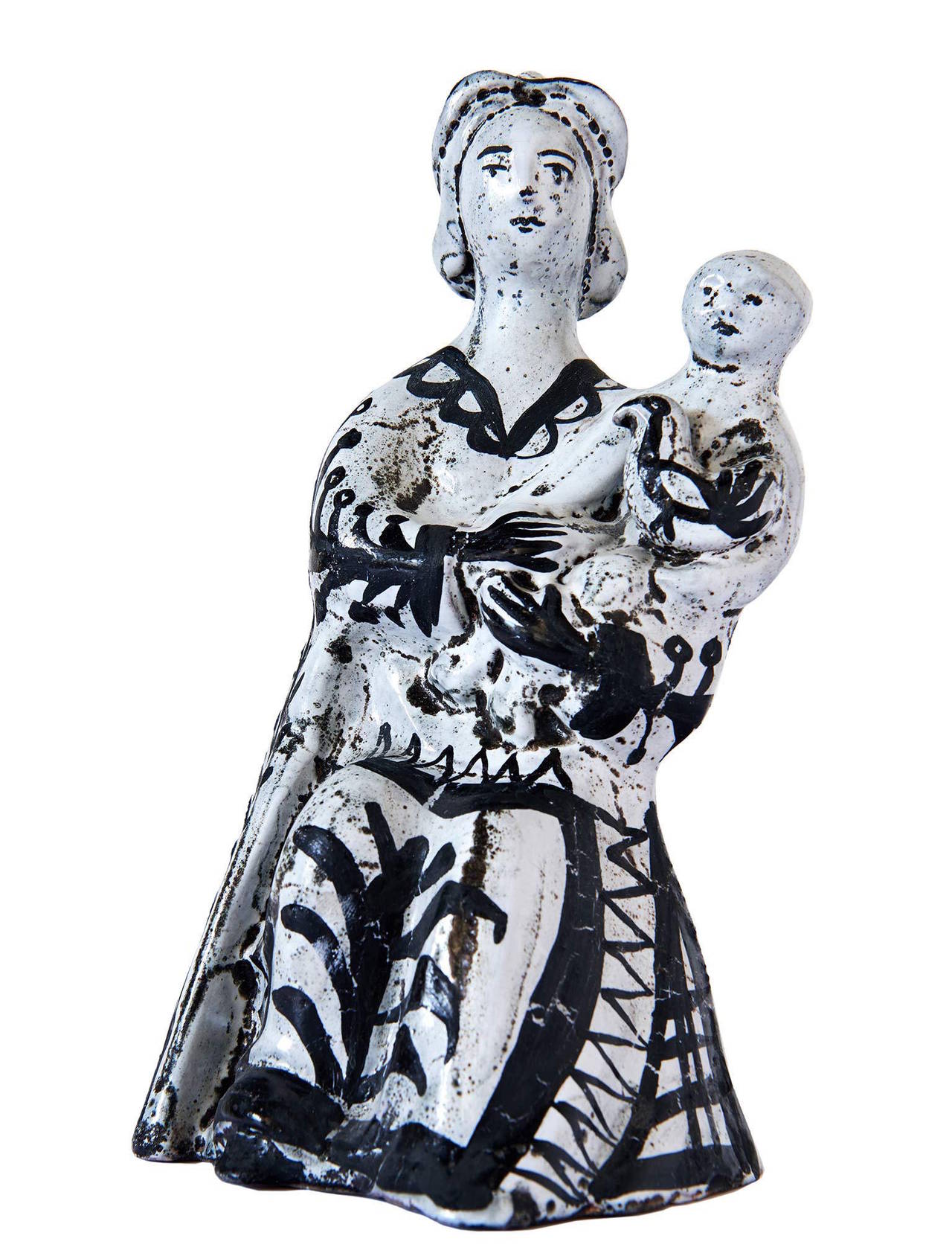 Mid-20th Century Ceramic Sculpture by Roger Capron For Sale