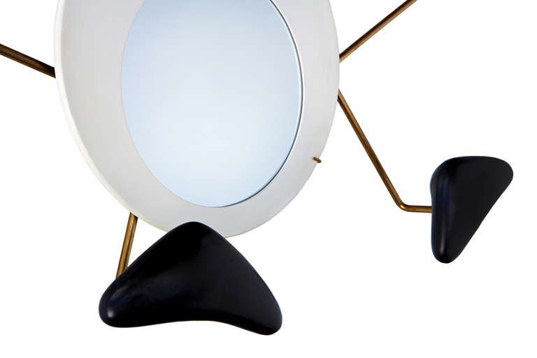 Mid-Century Modern Coat-Hanger with Mirror by Georges Jouve and Marcel Asselbur
