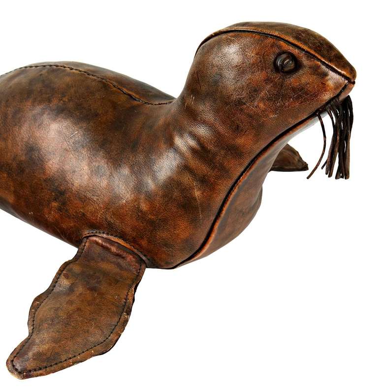 Rare "Abercrombie and Fitch" Leather Seal by Omersa at 1stdibs