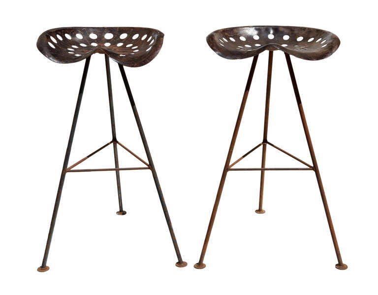 Tractor Seat Bar Stools by Benjamin Baldwin In Good Condition In Los Angeles, CA