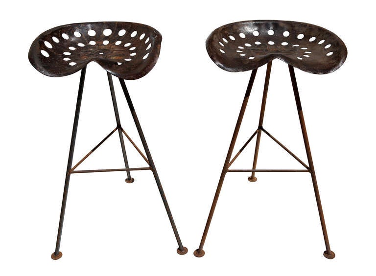 Mid-20th Century Tractor Seat Bar Stools by Benjamin Baldwin